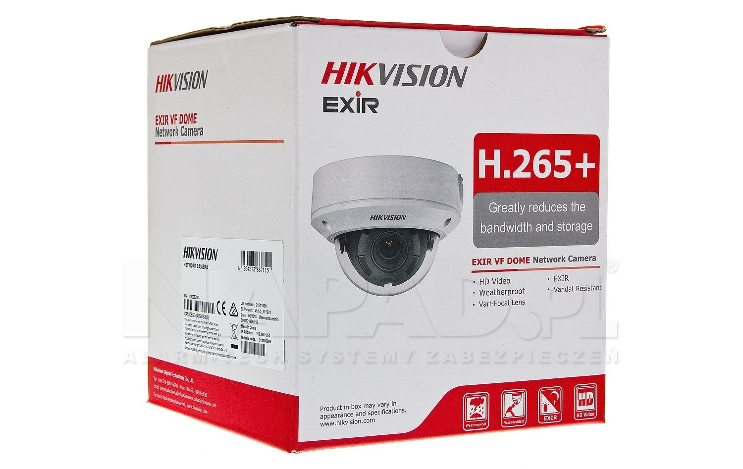 Hikvision 2 MP Outdoor/Indoor Motorized Varifocal Dome HD IP Camera (DS-2CD1723G0-IZ 2.8-12MM)