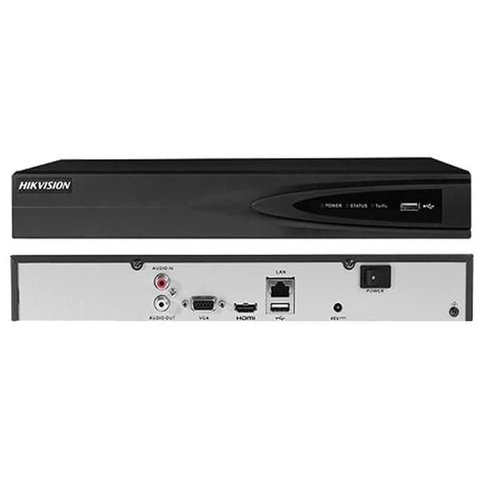 جهاز تسجيل كاميرات (IP NVR) يدعم 4 كاميرات حتى جودة 8 ميجابيكسل وتوصيل 1 هارد ديسك للتسجيل ومصمم من المعدن بدون سويتش (DS-7604NI-K1)